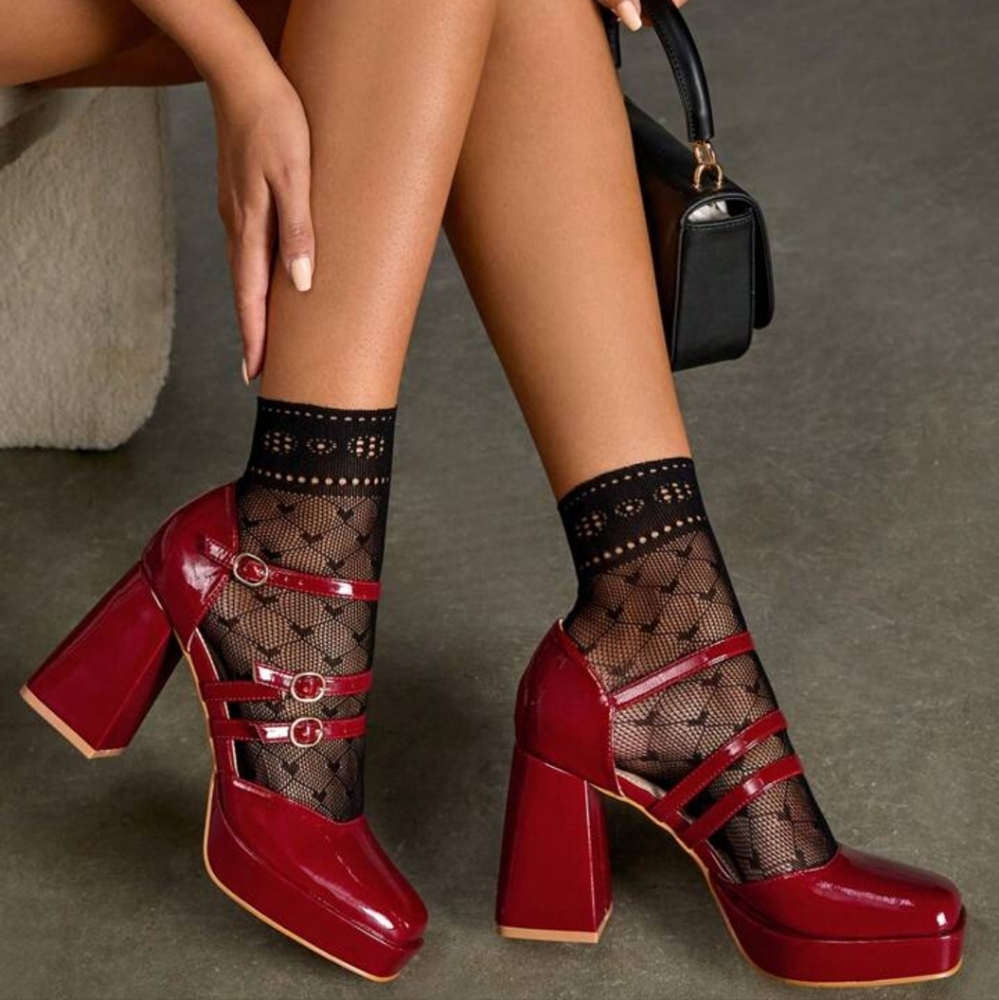 Red Mary Jane Shoes size 38